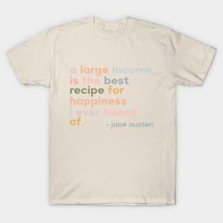 Rainbow Jane Austen Quote Lettering T-Shirt